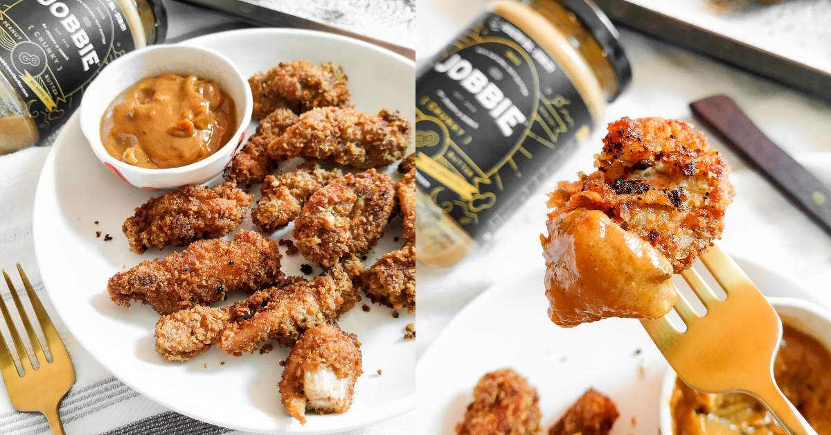 JOBBIE Peanut Butter Dry Curry Chicken Katsu Strips (Japanese Fried Chicken)