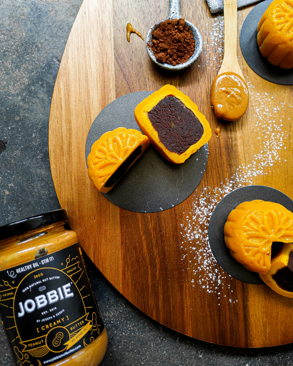 JOBBIE Peanut Butter Pumpkin Cocoa Sweet Potato Mooncake