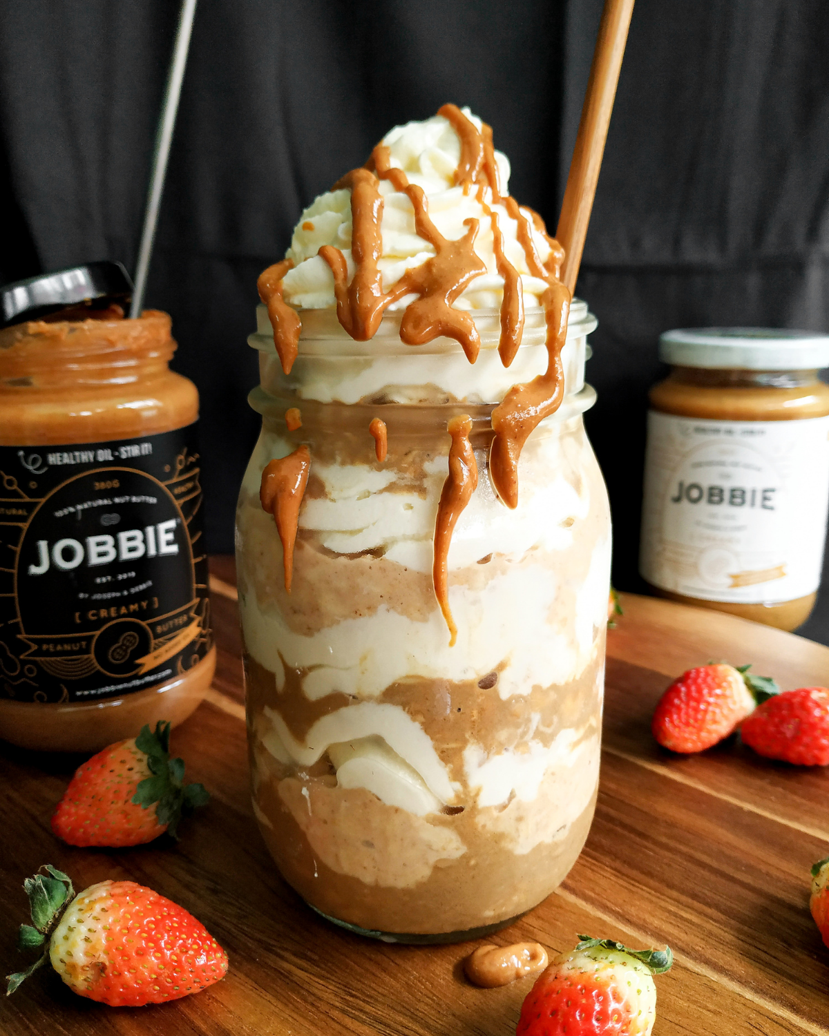 JOBBIE Peanut Butter Coffee Cheesecake Overnight Oats