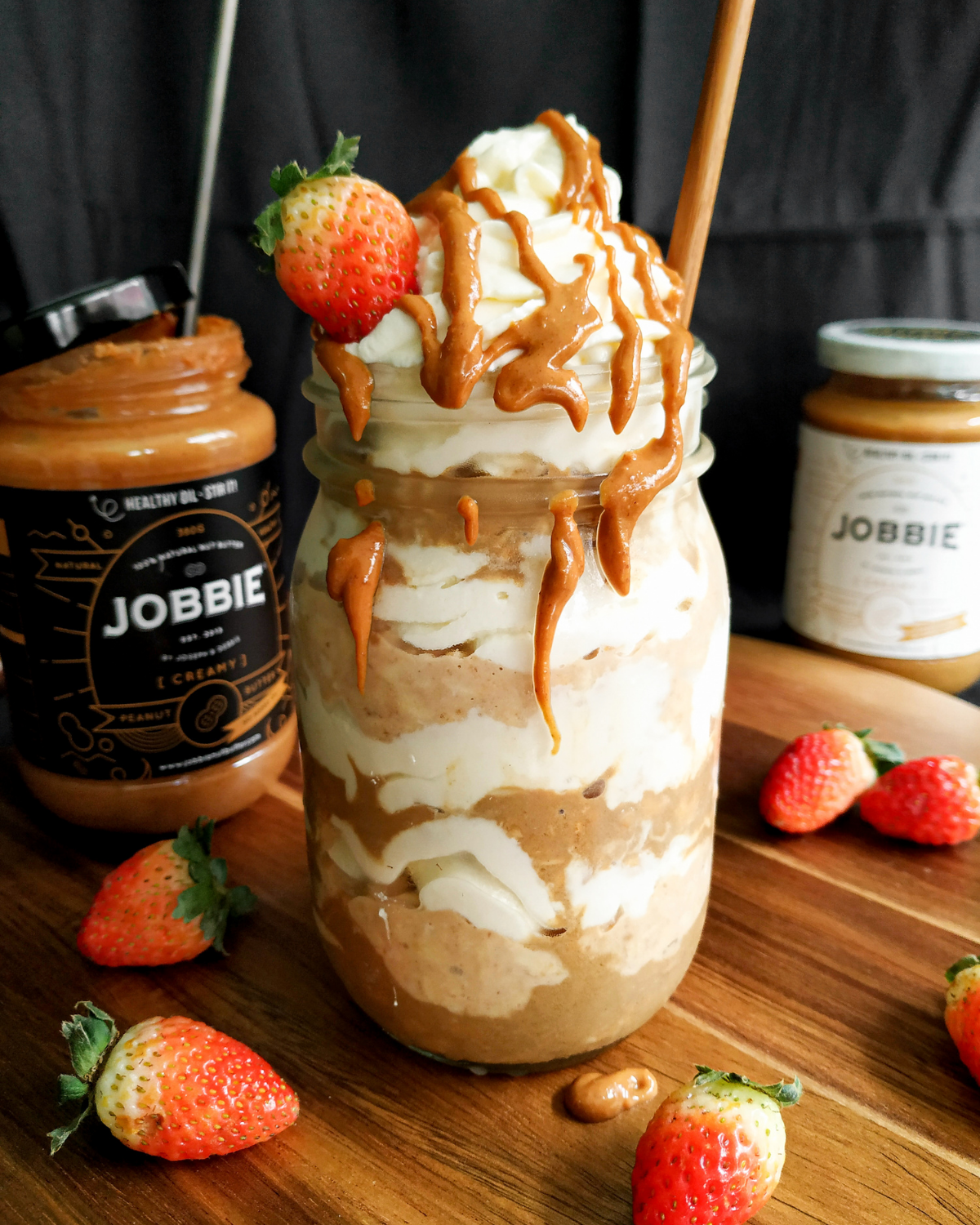 JOBBIE Peanut Butter Coffee Cheesecake Overnight Oats