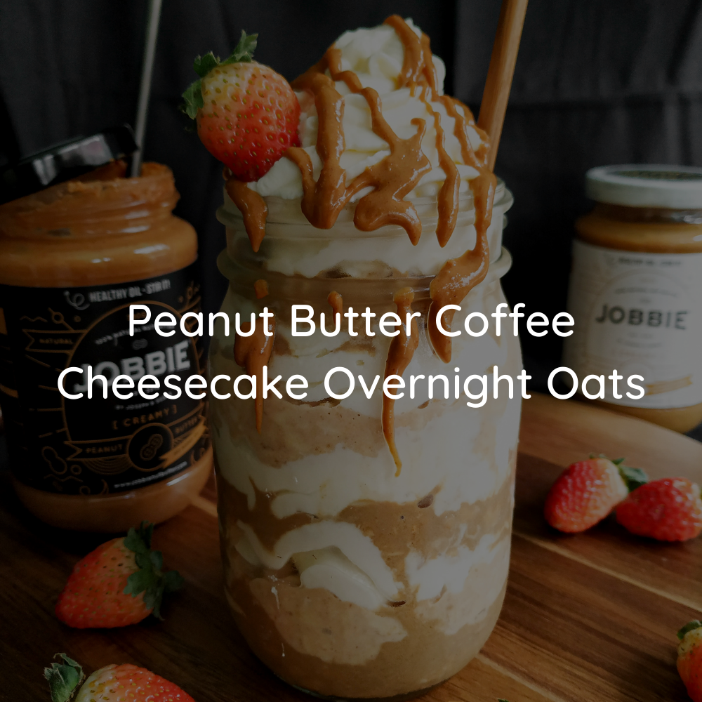 JOBBIE Peanut Butter Coffee Cheesecake Overnight Oats