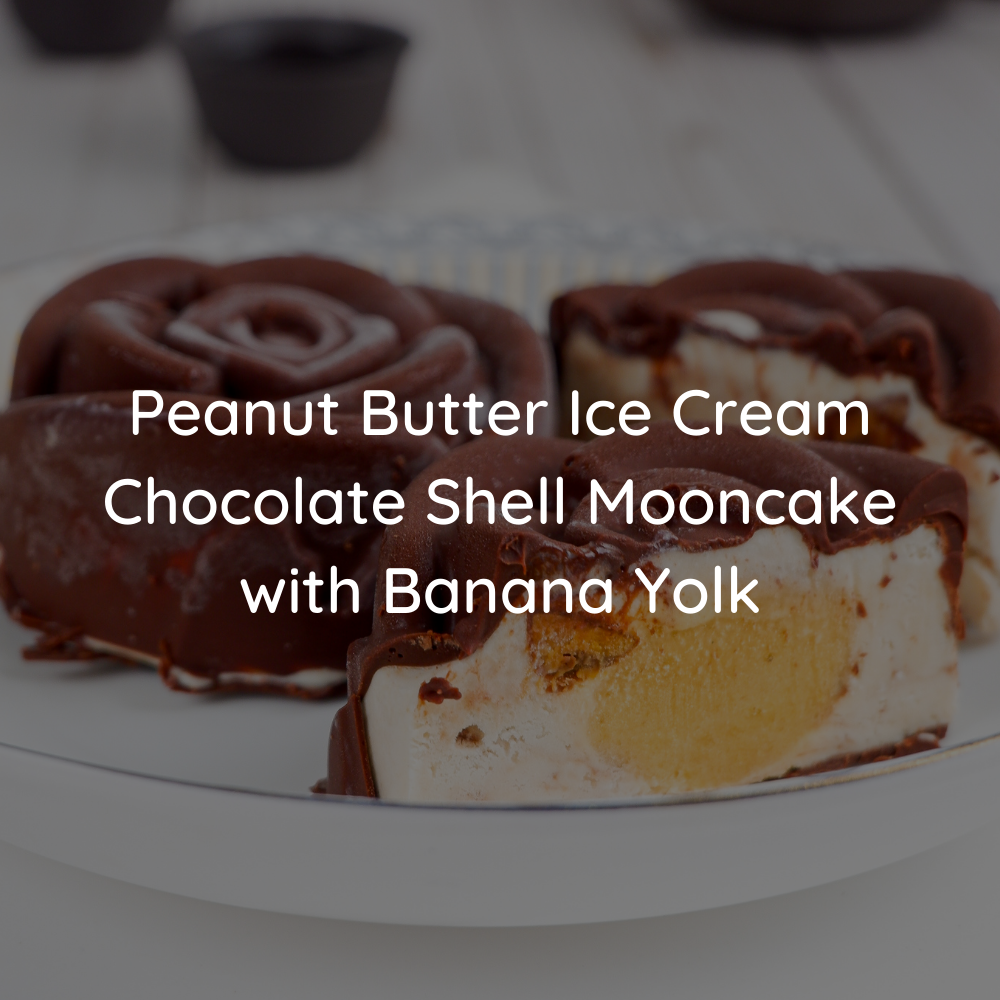  [Mid-Autumn Festival Special] JOBBIE Peanut Butter Ice Cream Chocolate Shell Mooncake with Banana Yolk
