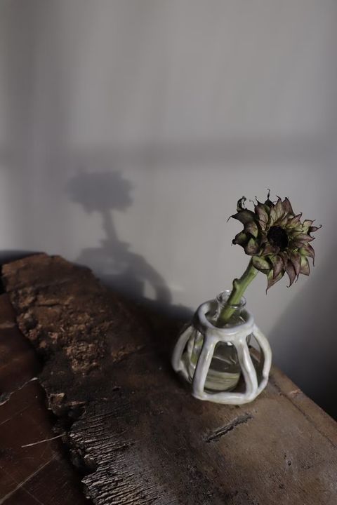 小燈籠花器陶架