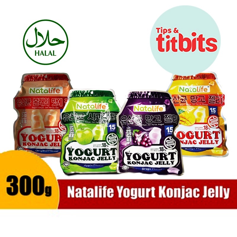 Natalife Yogurt Konjac Jelly 15 pcs (4 flavours) HALAL Titbits Creative Pte. Ltd.
