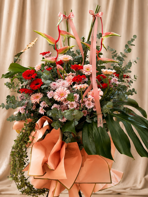pink and red tropical