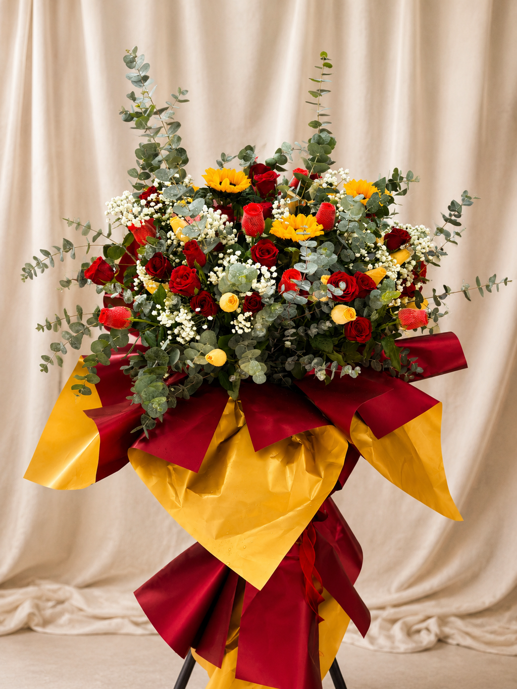 Red and Gold Gardenia