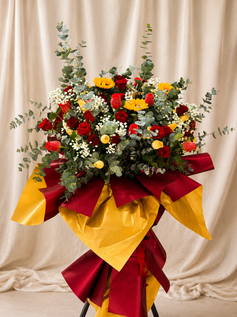 Red and Gold Gardenia