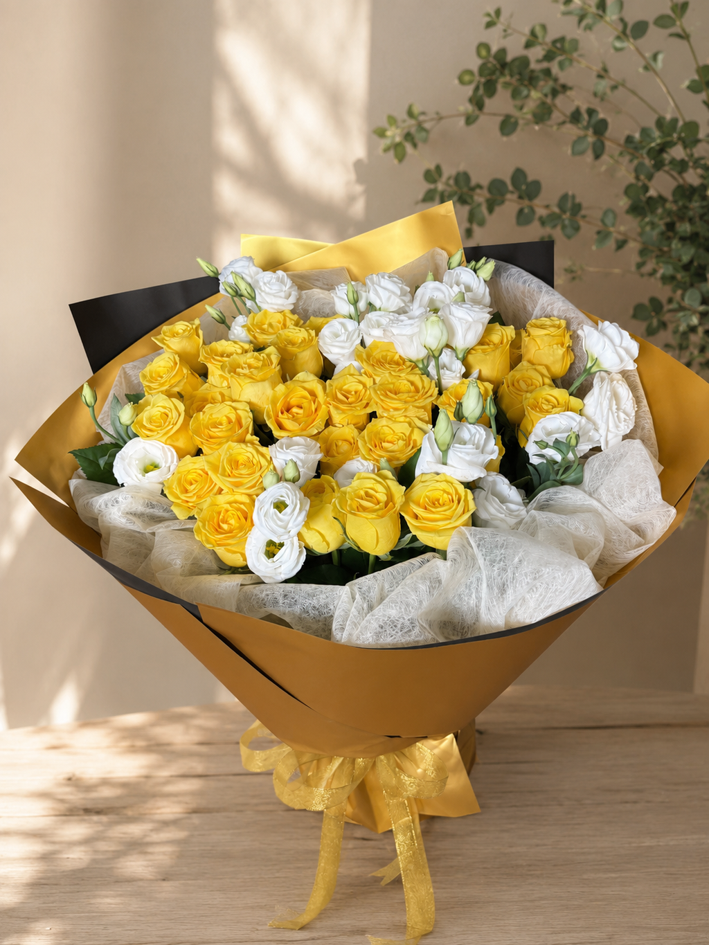golden glow bouquet