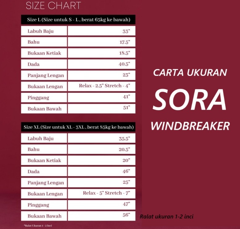 Carta saiz sora windbreaker