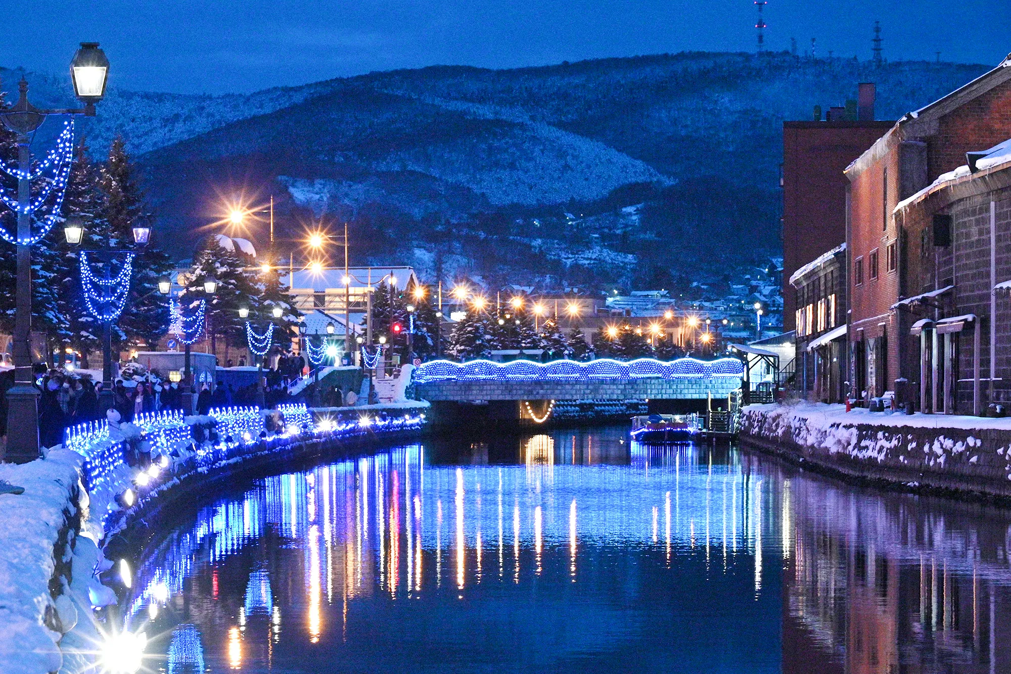 小樽運河雪景