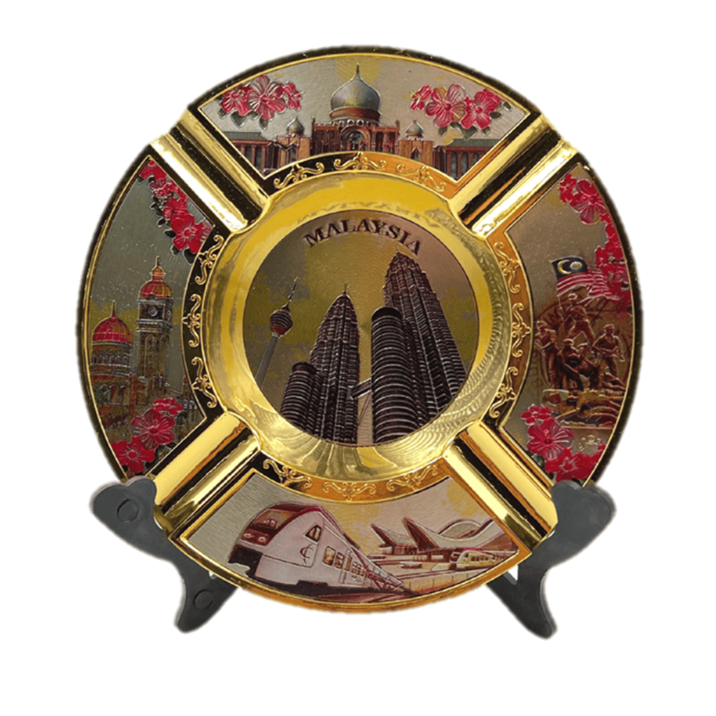 0001823_cny-combo-twin-towers-gold-ashtray-and-cobalt-mini-red-mug-with-gold-rim