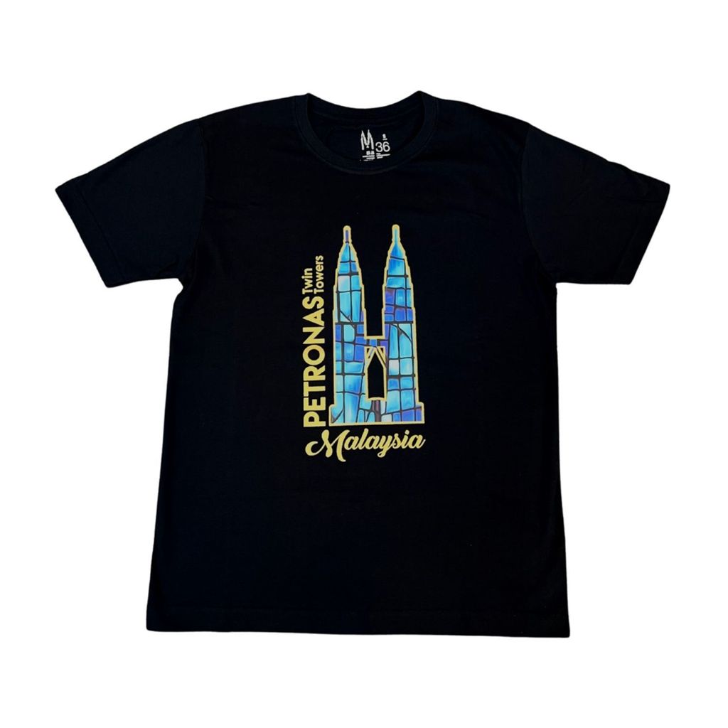 Petronas_TwinTowers_Blue_Abstract_Tshirt_Front