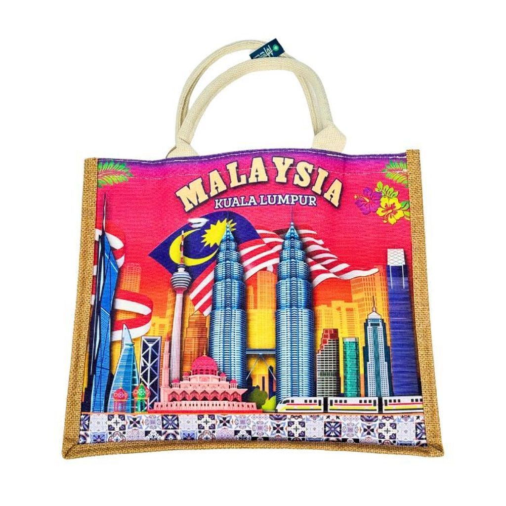 PETRONAS TWIN TOWERS MALAYSIA GRAPHIC JUTE BAG 1