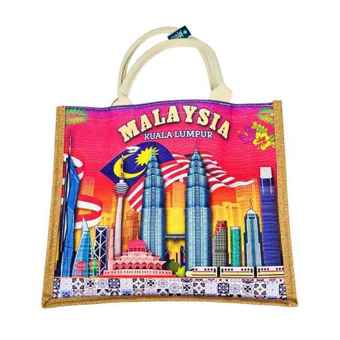 PETRONAS TWIN TOWERS MALAYSIA GRAPHIC JUTE BAG 1