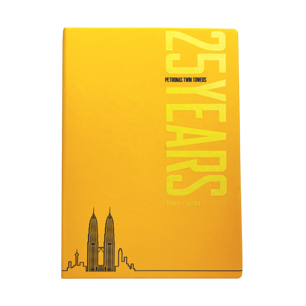 PETT25 NOTEBOOK PU LEATHER - YELLOW _ A5 FRONT