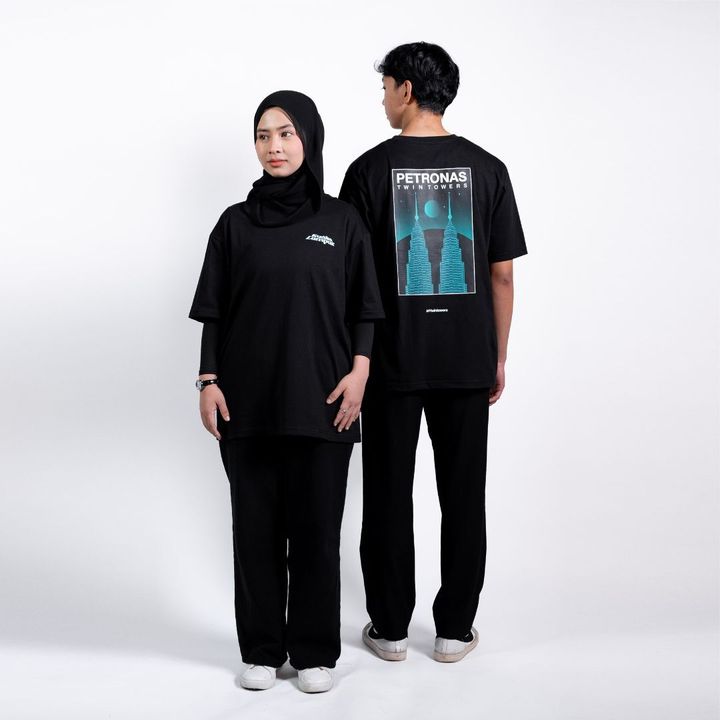 PETT Neon Cityscape Oversize Tee - BlackGreen (7)