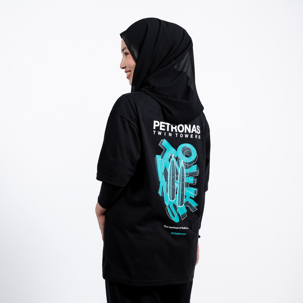 PETT 3D Isometric Oversize Tee 2 - BlackGreen (1)