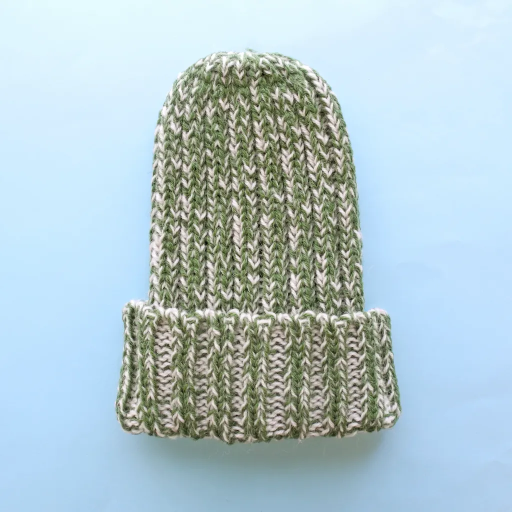 Alpaca beanie Vert Cream