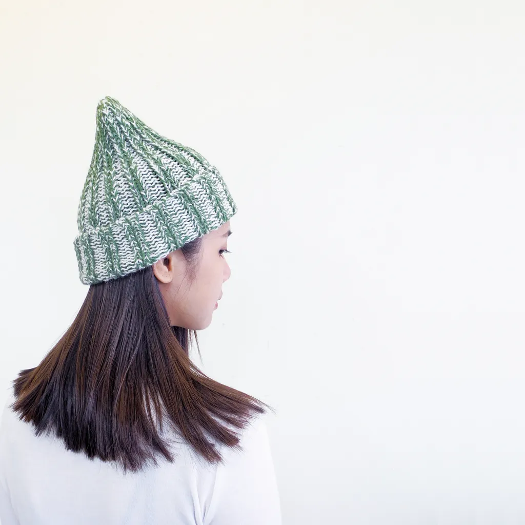 Alpaca beanie Vert Cream