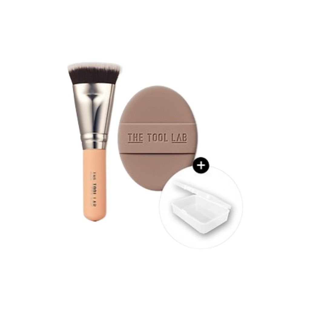 光澤款粉撲刷具組（棕色）