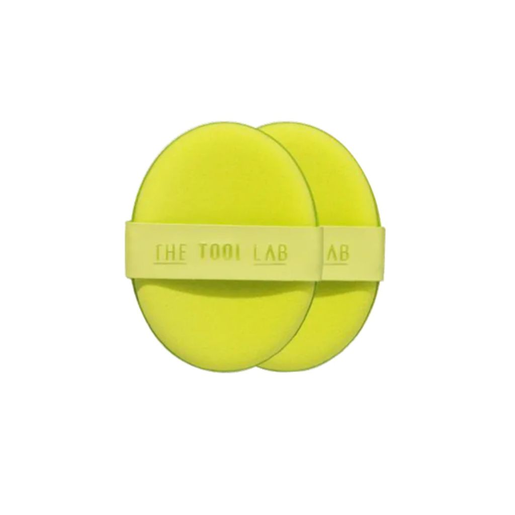 橢圓形 水光款粉撲（綠色2入）