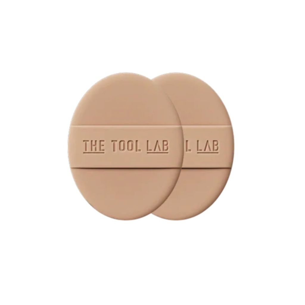 橢圓形 柔霧款粉撲（淺棕2入）