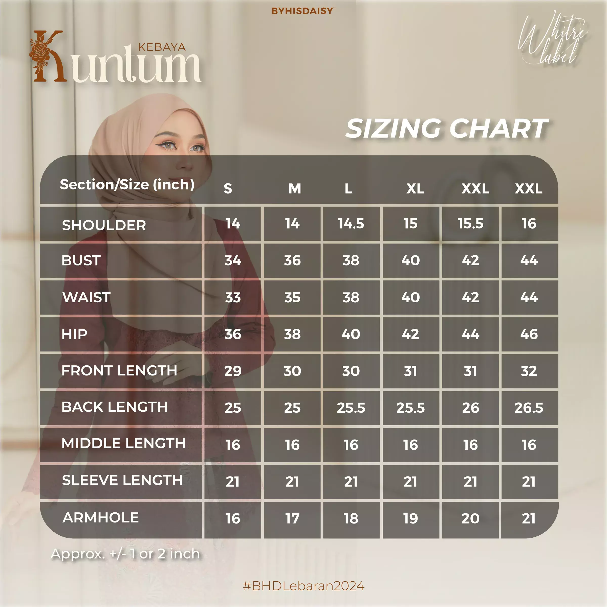 size chart kuntum