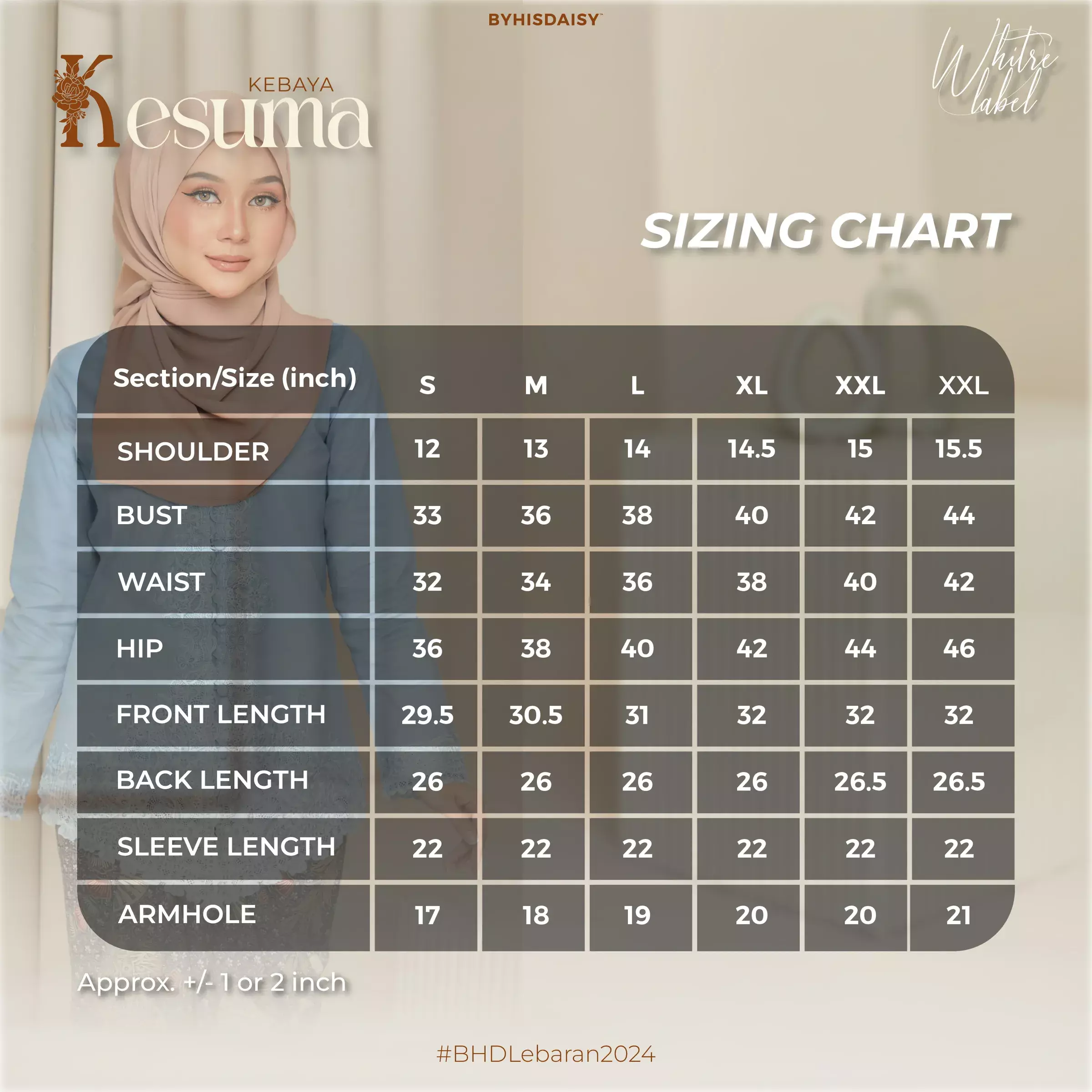 size chart kesuma