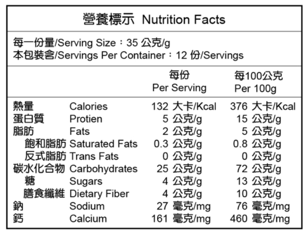 南瓜穀豆植物纖奶_營養標-01