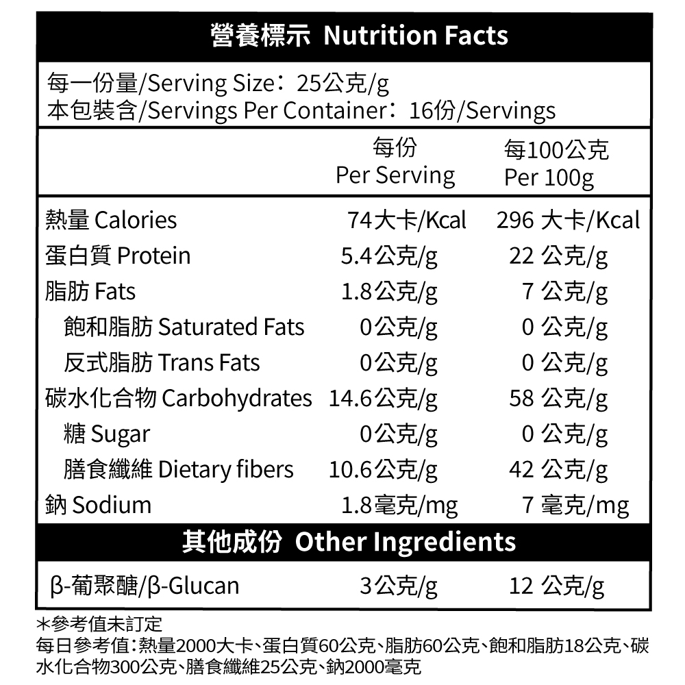 240430_Beta葡聚醣燕麥麩皮粉_袋裝_營養標示_Rita-01