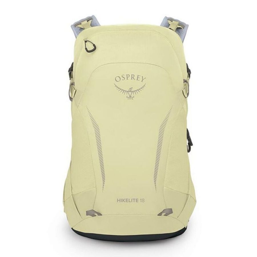 【Osprey 美國】Hikelite 18 輕量網架背包 附防水套 星塵黃/灰狼｜登山健行背包 多功能運動背包