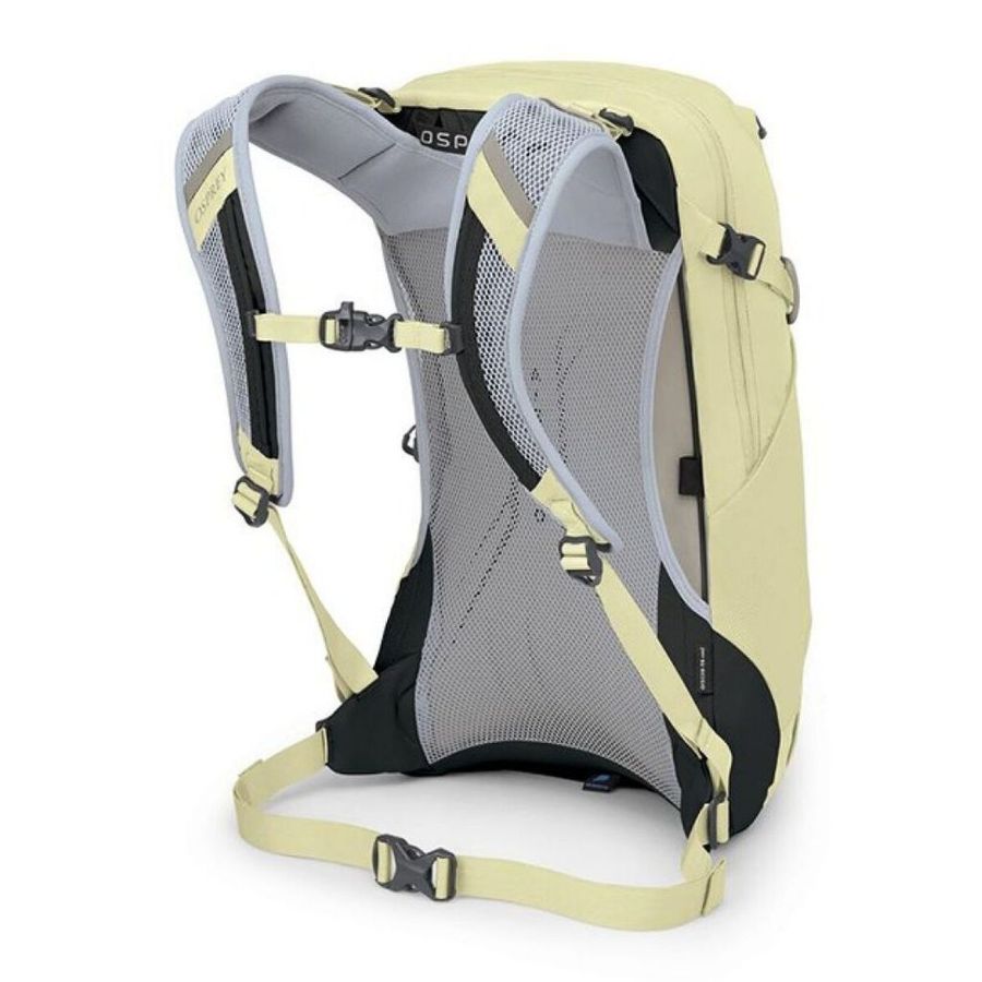 【Osprey 美國】Hikelite 18 輕量網架背包 附防水套 星塵黃/灰狼｜登山健行背包 多功能運動背包