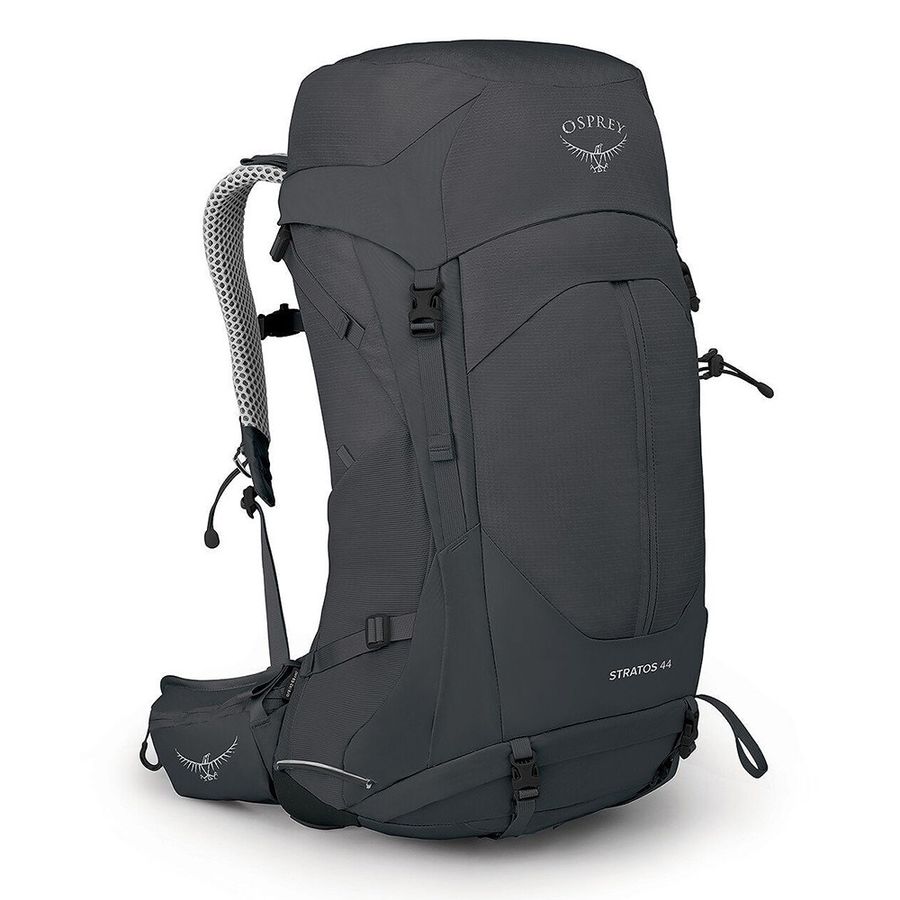 Osprey Stratos 44 登山背包 隧道灰 45 度前側