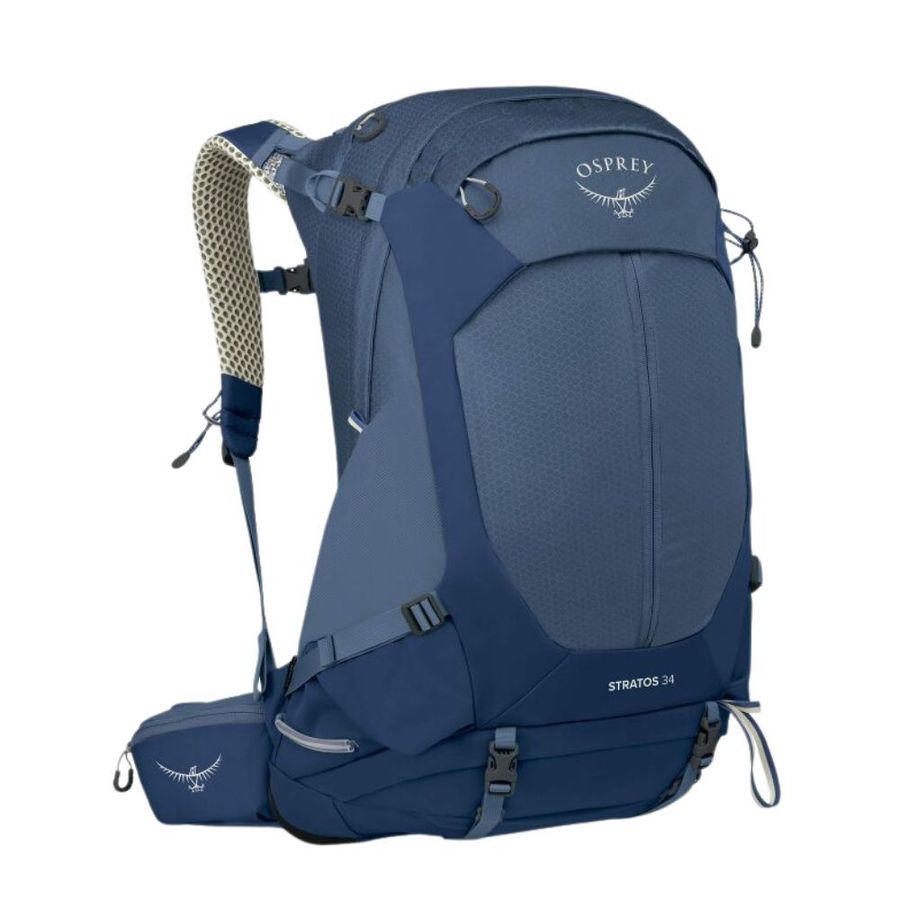 【Osprey 美國】Stratos 34 透氣網架登山背包 男｜健行背包 多功能戶外運動背包