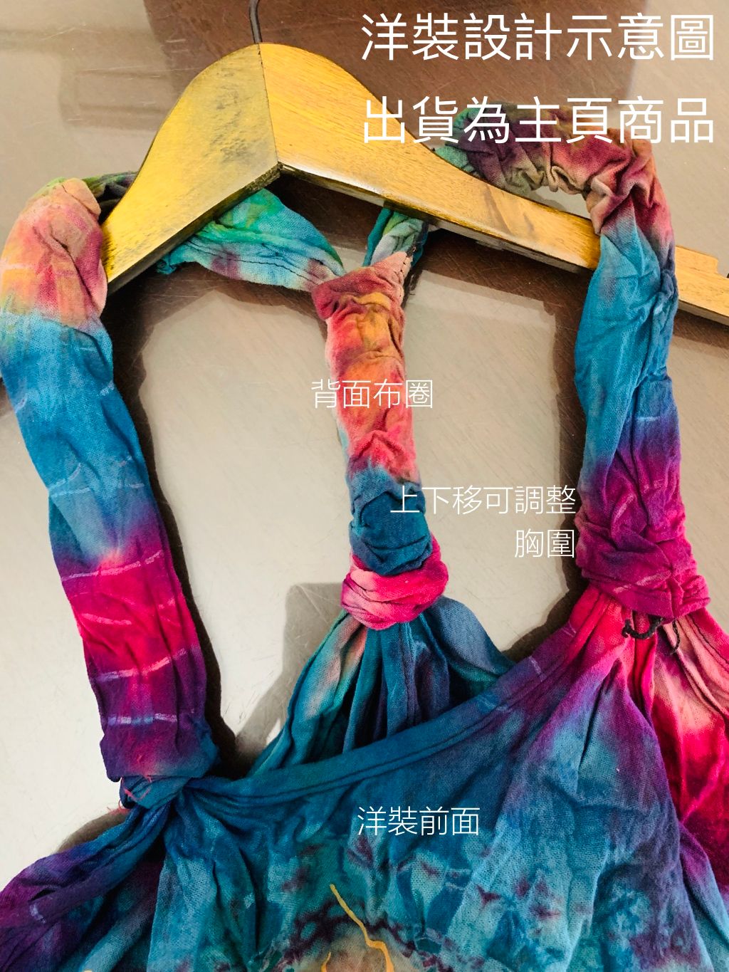 洋裝調整示意圖
