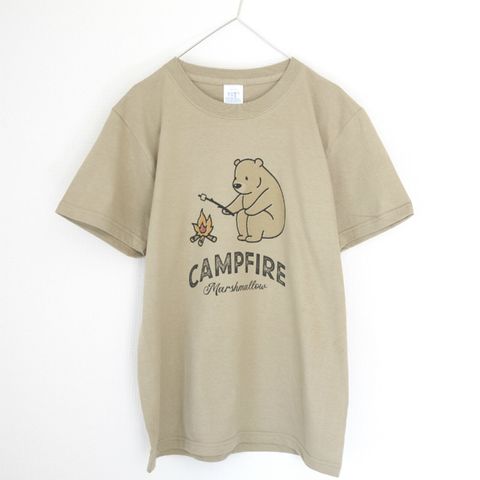 Bear Roasting Marshmallows 戶外 T 恤 H005  -1
