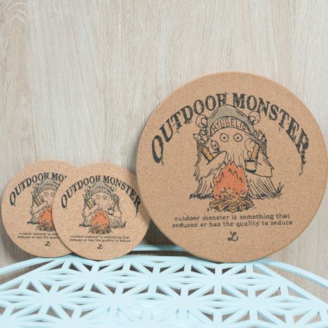 OUTDOORMONSTER軟木杯墊(2個)