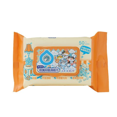 貓貓專用除臭抑菌濕紙巾 白圖