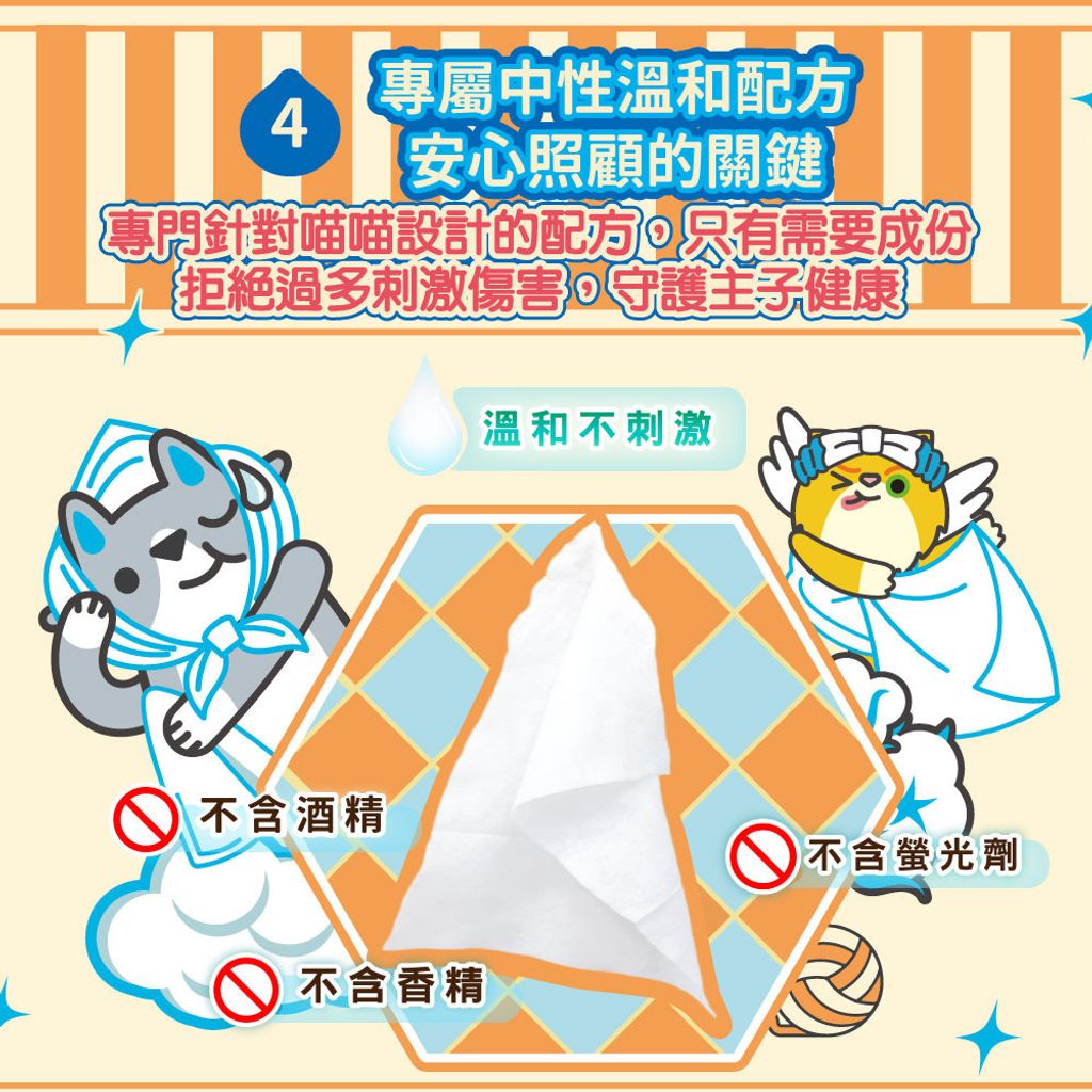 貓貓專用除臭抑菌濕紙巾 商品圖6
