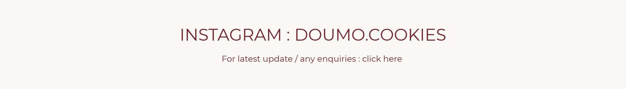 INSTAGRAM DOUMO COOKIES