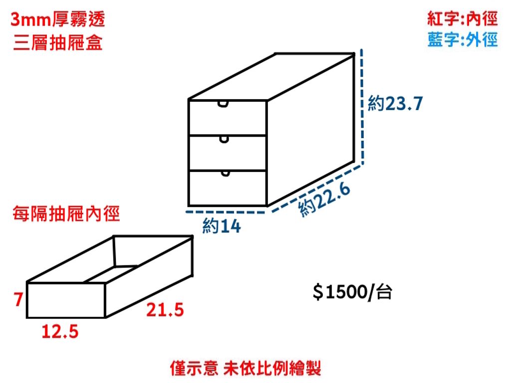 20261005 三層抽屜霧透報價