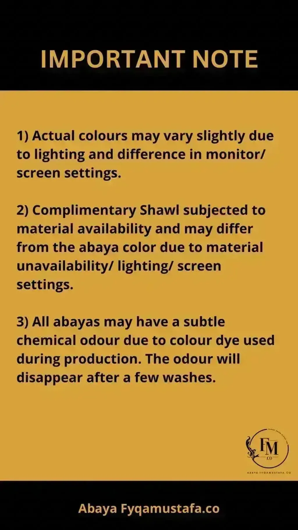 Important Note
