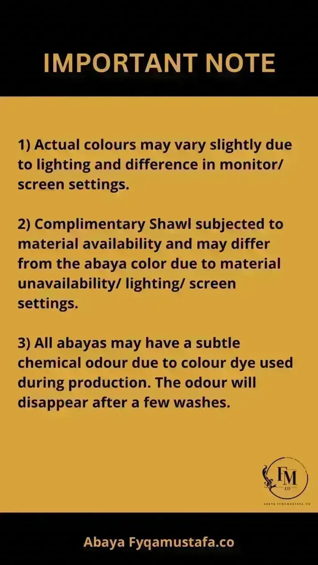 Important Note