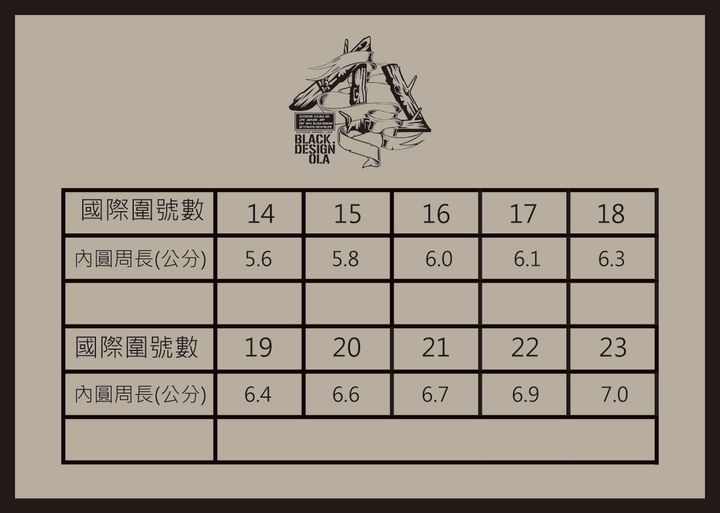 戒指尺寸表