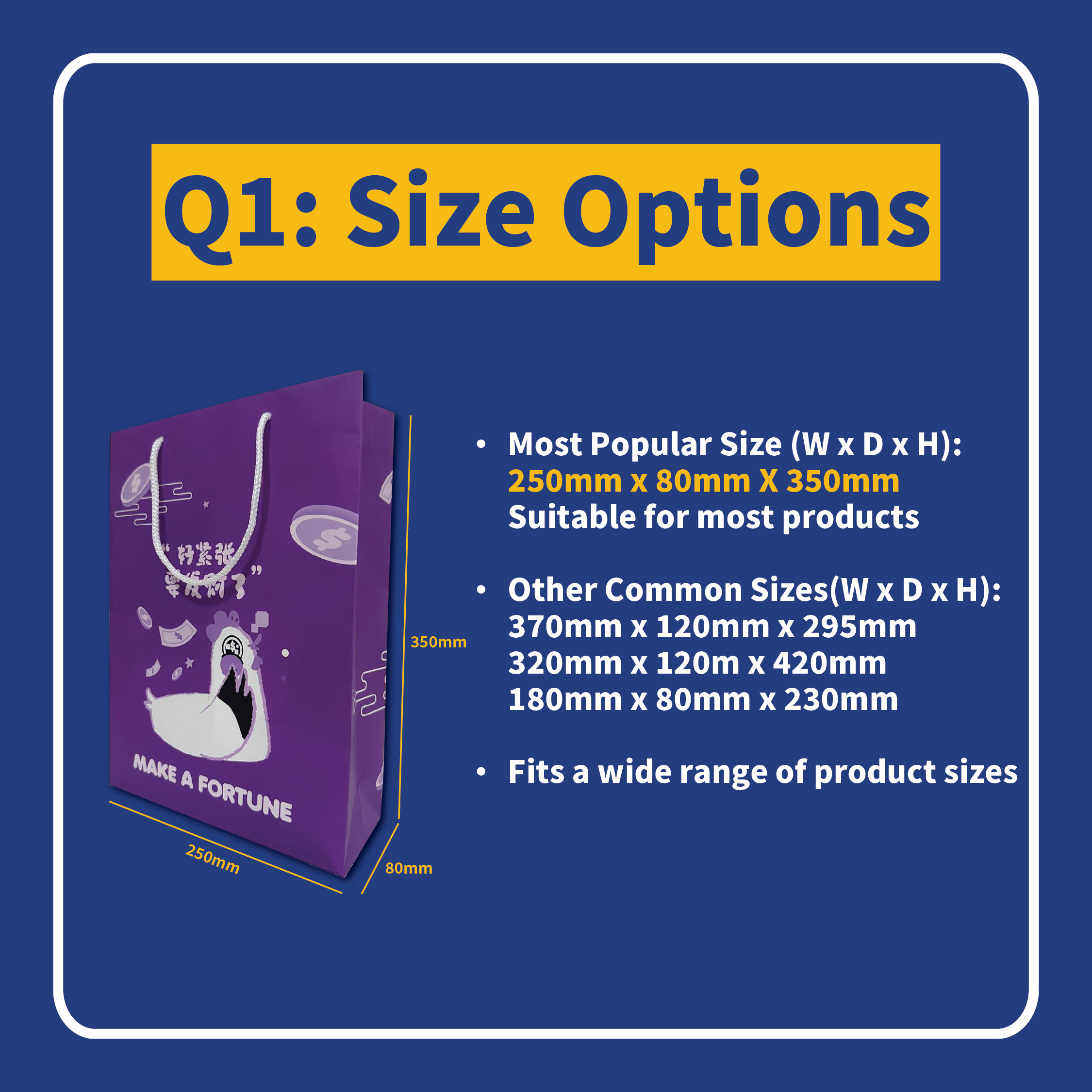 custom paper bag size options in Malaysia
