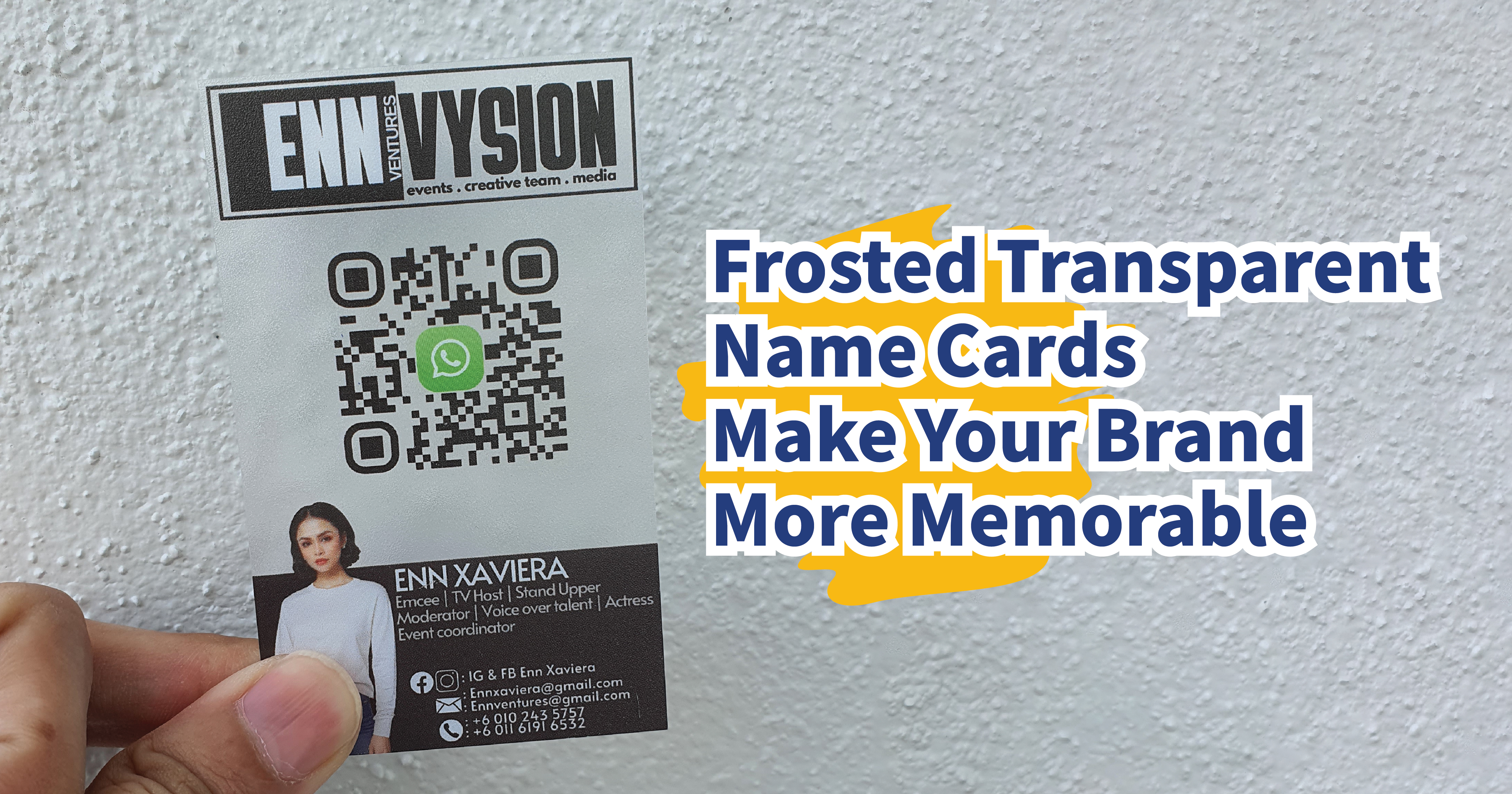 Frosted Transparent Name Card Printing in Malaysia: A Premium Business Card Option