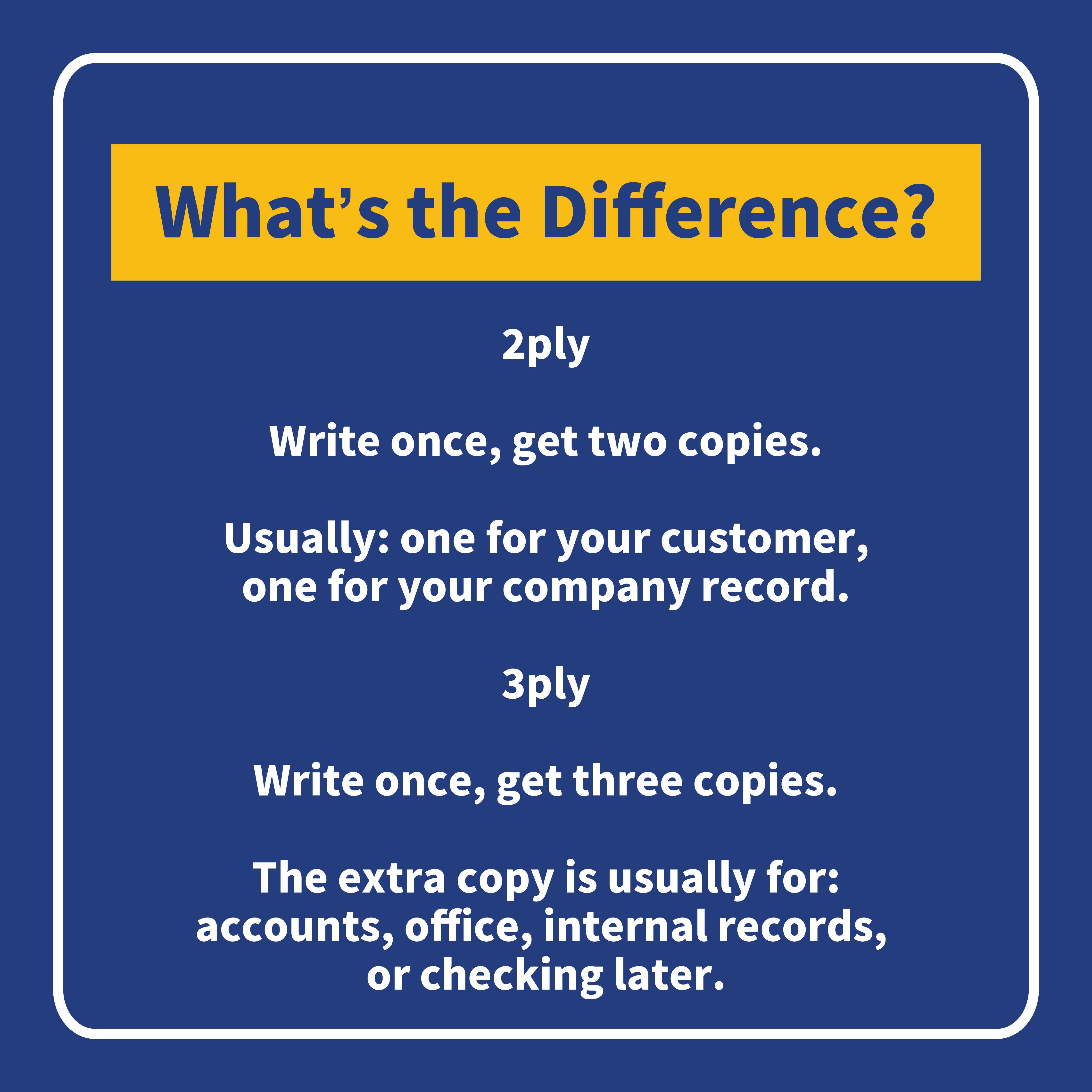 Difference Between 2ply & 3ply Bill Book