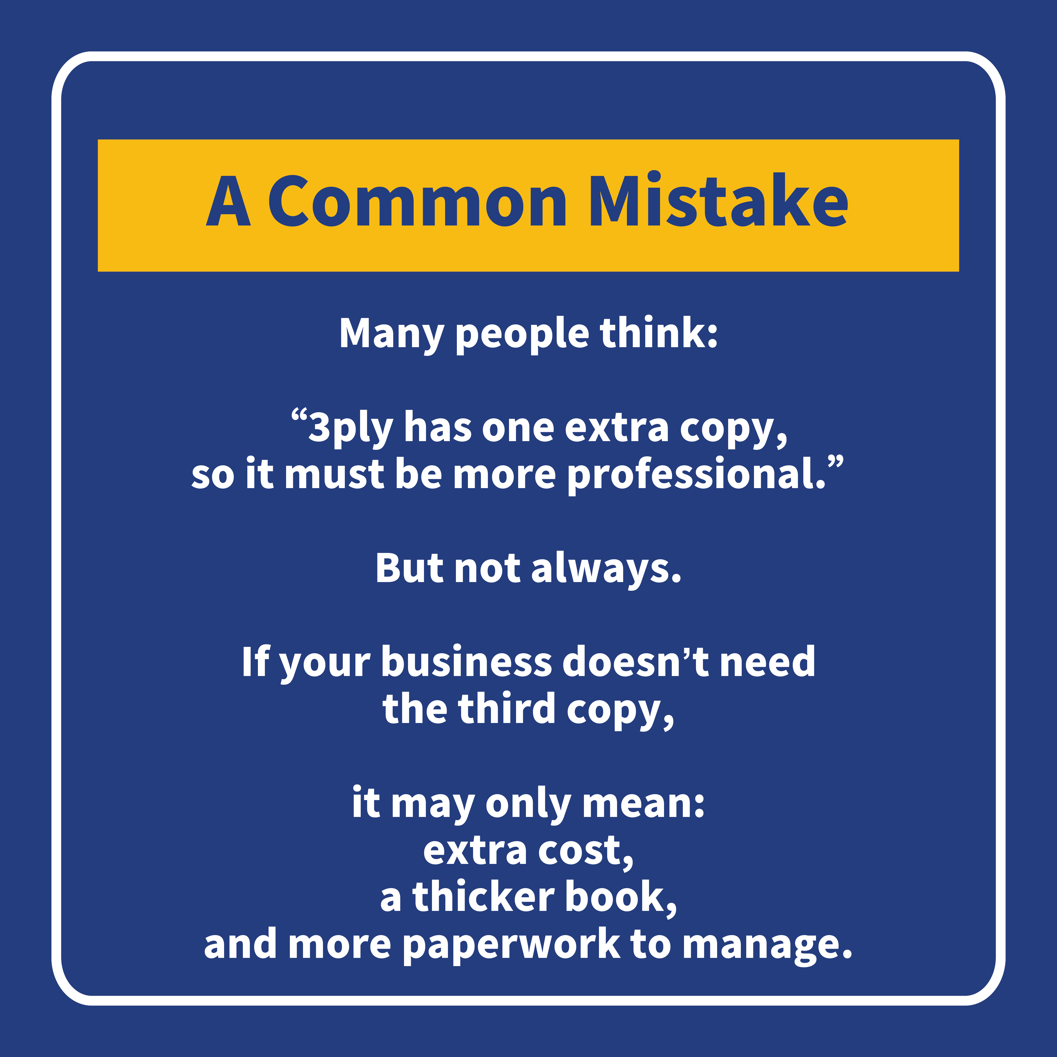 A Common Mistake of Choosing Bill Book
