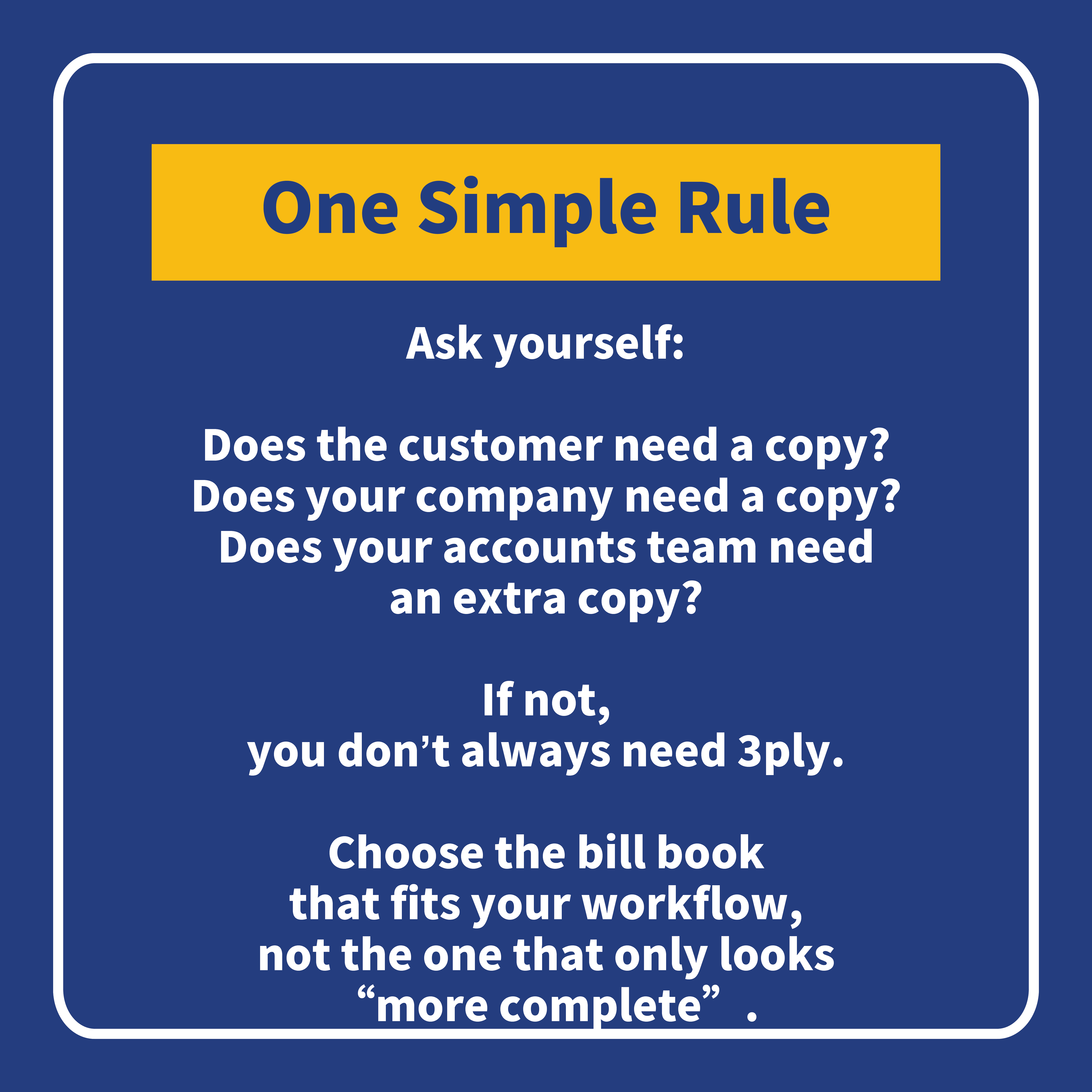 5 Simple Rule To Choose Bill Book