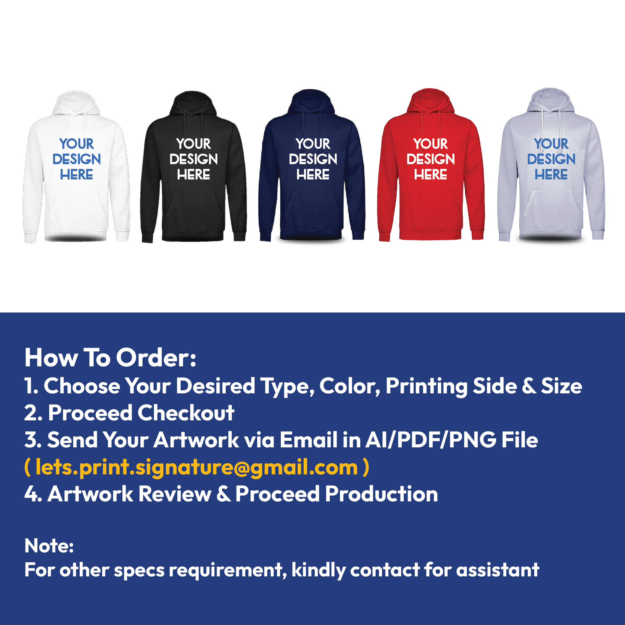 Hoodie How To Place order